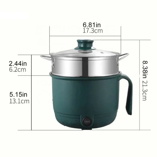 1.8L Capacity Mini Home Cooking Pot Multifunctional Rice Cooker Non Stick Pan Safety Material Potable Stockpot Utility Electrice