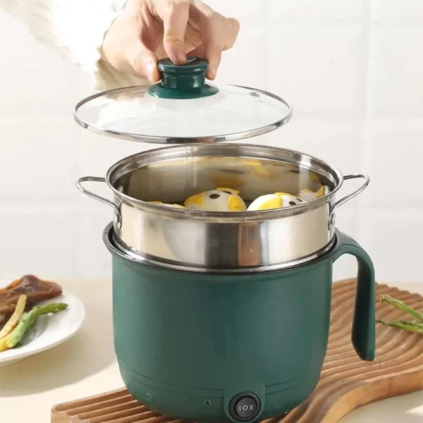 1.8L Capacity Mini Home Cooking Pot Multifunctional Rice Cooker Non Stick Pan Safety Material Potable Stockpot Utility Electrice